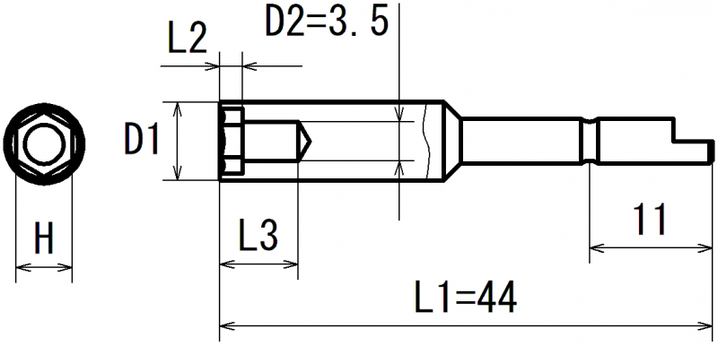 ビット】V-05 Φ4mmシャンク ｜近江精機株式会社｜ドライバービット